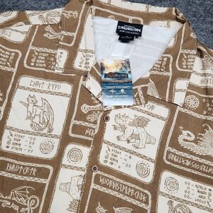 How to Train Your Dragon Her Universe Button Down Short Sleeve Shirt AOP 3X NWT